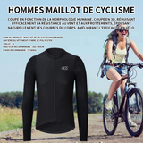 Maillot de cyclisme 54cm longueur road bike quick dry athletic top outdoor sports maillot de cyclisme à manches longues pour noir