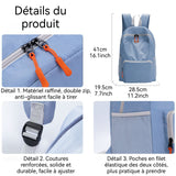 Sac à dos pliable 41 cm Polyester Résistant à l'usure et imperméable Rangement multifonction Compagnon de voyage idéal Cartable