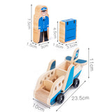 Blocs de construction d'avion TD® Modèle de transport éducatif à deux étages pour enfants Jouet de transport pour garçon