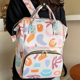 Sac à langer 40 x 24 cm toile nylon imperméable Grande capacité de 20L Peut contenir 3 bouteilles compartiments multiples Sac à dos