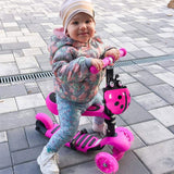 Trottinette enfant 3 roues 3 en 1 trottinette roues lumineuses évolutive scooter trottinette pliable trottinette pour enfants
