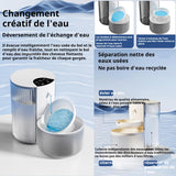 Fontaine a eau chat 3L 2000mah 16x30.5x23.3cm distributeur d'eau automatique de type à déversement pour séparation propre et sale