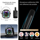 Machine de karaoké avec 2 microphones sans fil pour adultes et enfants enceinte bluetooth karaoke bluetooth enceinte karaoke