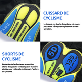 Short cycliste homme L cuissard de cyclisme combinaison de cyclisme calecon de cyclisme pour homme sports cuissard de cyclisme jaune