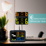 Réveil avec fonction de prévision météo thermomètre thermomètre hygromètre intérieur extérieur réveil électronique à écran couleur