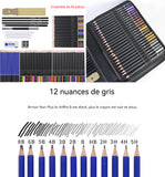 Crayons de couleur 96 pièces crayon de couleurs professionnel kit crayons coloriage de dessin et croquis art set pour enfants