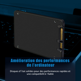SSD 2To interface SATA3 prise en charge de Windows/OS/Linux compatible avec divers appareils disque SSD interne pour professionnels