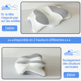 Oreiller de voyage Mousse à mémoire de forme Rebondissement lent Doux pour la peau Respirant Résistant à l'abrasion Coussin de Nuque