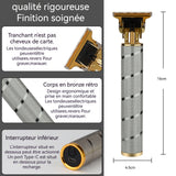Tondeuse à cheveux 800mAh batterie grande capacité rechargeable USB pour tailler et façonner les contours de la barbe argent