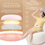 ceinture chauffante avce Massage Fonction Coussin Chauffant Menstruel 5 Niveaux Chaleur einture Chauffante Lombaire Portable