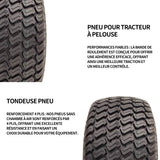 Pneu 18x9.50-8 pneu pour tracteur à pelouse sans chambre à air tondeuse pneu sur tondeuse de jardin Jardin lawnmower remorque pneu