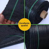 Couvre-Mauvaises Herbes 3x10M Polypropylène Noir Membrane anti-mauvaises herbes Tapis anti-mauvaises herbes Filet jardinage Mulch