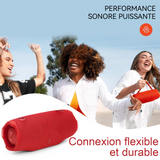 Enceinte 200x95x95mm 300mAh enceinte bluetooth sans fil double haut-parleur caisson de basses haut-parleur d'extérieur rouge