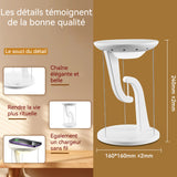 Veilleuse flottante pliable avec 15w chargeur sans fil tactile réglable lampe de chevet lampe de bureau pour lchambre et salon