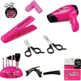Ensemble de salon de beauté 35 PCS 29 x 23,5 x 11,5 cm  pour enfant accessoires cheveux maquillage styling tête outils de coiffure
