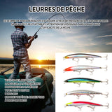 Leurre de pêche 5 pcs appât articles de pêche appâts en mer et eau douce appâts rigides bioniques artificiels appât à trois crochets