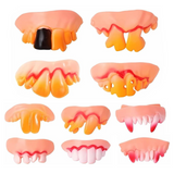 Dents de vampire 10 modèles 5x3x2cm dents de démon d'halloween pour les accessoires de maquillage d'halloween noël dent de vampire