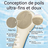 Brosse nettoyante visage 800mAh nettoyage ultrasonique 5 vitesses réglables poils en silicone souple sangle suspension silicone