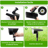 2 pcs Lampe de jardin étanche 32LED Lampes de jardin pour l'extérieur IP65 Lampes solaires 4W Lampes solaires d'extérieur Jardin