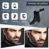 Kit Barbe Homme 12pcs avec Shampoing Conditionneur Huile Baume Shaper Brosse Ciseaux Peigne Sac Kit Soins Barbe pour Hommes Coffret