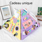 Jeux montessori 35 x 35 x 30 cm planche montessori jouets éducatifs amusants pour la coordination œil-main tableau d'activités