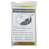 Couverture thermique 210x140CM, multifonctionnelle, portable, pour l'extérieur, couverture d'urgence dorée simple face