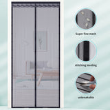 Rideau de porte magnétique à usage domestique Pas de perforation Porte en maille rayée Rideau de porte anti-moustiques Autocollant