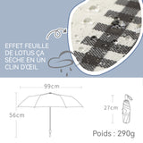 Parasol à 8 baleines pour les jours ensoleillés et pluvieux mini parapluie de poche parapluie anti-UV coupe-vent et portable