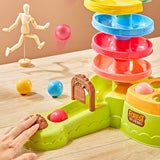 Jeux Montessori 38cm Assemblage gratuit 4 façons de jouer Stimuler le potentiel Jeu de basket-ball amusant pour les jeunes enfants