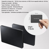 Disque Dur Interne 128GB SSD SATA III 400M/s divertissement et bureau Compatible avec Ordinateurs Portables et Ordinateurs de Bureau