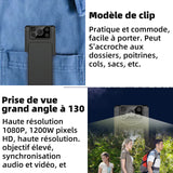 Noise reduction camera 1080p hd 90 degrés rotatable lentille hd avec clip arrière magnétique mini caméra corporelle vidéo portable
