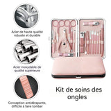 Ensemble de coupe-ongles 18pcs Coupe Ongle Set Professionnel  ciseaux à ongles obliques ciseaux à cuticules mortes outils manucure
