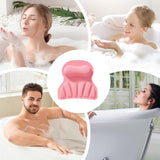 Oreiller de baignoire silicone étanche avec ventouse coussin bain pour baignoire doux facile nettoyer avec massage antidérapant