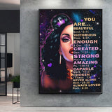 Peinture sur toile beauté sexy Le style de la mode en Europe et aux Etats-Unis Phrases en anglais Salle à manger Salon 70cm*50cm