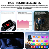 Montre connectée 41.7X35.4mm smartwatch montre bluetooth surveillance de santé fréquence d'exercice montre à connectivité bluetooth