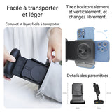 Adaptateur de trépied 14,4x9,9cm bluetooth magnétique adaptateur trépied smartphone stabilisateur de prise de vue télécommandé à 15m