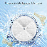 Machine à laver portable Turbo  Mini  Lavage de sous-vêtements  Dortoir  Hôtel  Chargement USB Réduction du bruit Moteur puissant