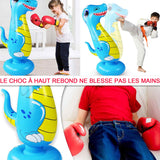 Sac de frappe 120cm gonflable dinosaure sac de frappe punching formation tumbler sac jouets de boxe de sac de rebond poire de boxe