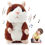 Peluche hamster 10x9x16cm imiter sons peluche de hamster parlant jouet en peluche pour 2-5 ans enfant interactifs peluche hamster