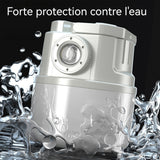Lampe de bureau à chargement solaire peut être posé à plat suspendu 4 modes d'éclairage projecteur efficace 200m étanchéité IPX6