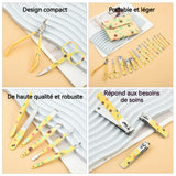 Ensemble de coupe-ongles 16 pcs  étui en cuir PU Poignée en acier inoxydable pour une prise en main confortable Pratique et pratique