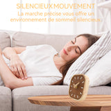 Réveil en bois aiguille classique simple et compact décoration de la maison horloge à aiguilles peut être accroché et placé
