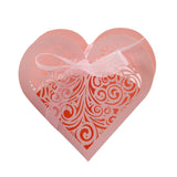 50 pièces  Bonbonnière en forme de coeur Rose Valentin  Boîte cadeau de mariage  Squelette  Mariage  Bonbonnière de mariage