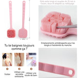 Brosse Dos Douche 82x360x40mm Nettoyage en profondeur Les deux côtés disponibles et Matériaus sûr Confortable Brosse de Bain