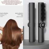 Brosse lissante pour cheveux 220v LCD 5 niveaux réglage utilisation humide sèche avec gants et épingles à cheveux peigne à lisser