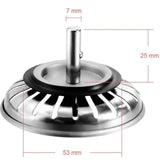 Filtre évier cuisine 2 pcs 8cm acier inoxydable adapté éviers standard capacité filtrage déchets conduits installation nettoyage