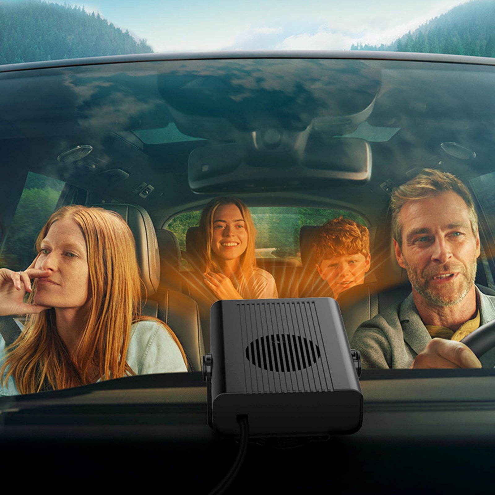 Chauffage Portable 12V Pour Voiture - Dégivreur Pare-brise Rapide, 2 En 1 Ventilation/chauffage, 360° Réglable