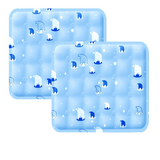 oussin d'assise 2PCS 45x45cm coussin d'eau pour voiture coussin rafraîchissant pour animaux sans injection de gel d'eau bleu