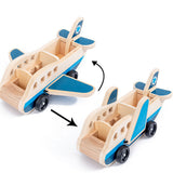 Blocs de construction d'avion TD® Modèle de transport éducatif à deux étages pour enfants Jouet de transport pour garçon