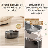 Fontaine a eau chat 4.5l grande capacité sans fil détection intelligente silencieuse fontaine à eau pour animaux de compagnie